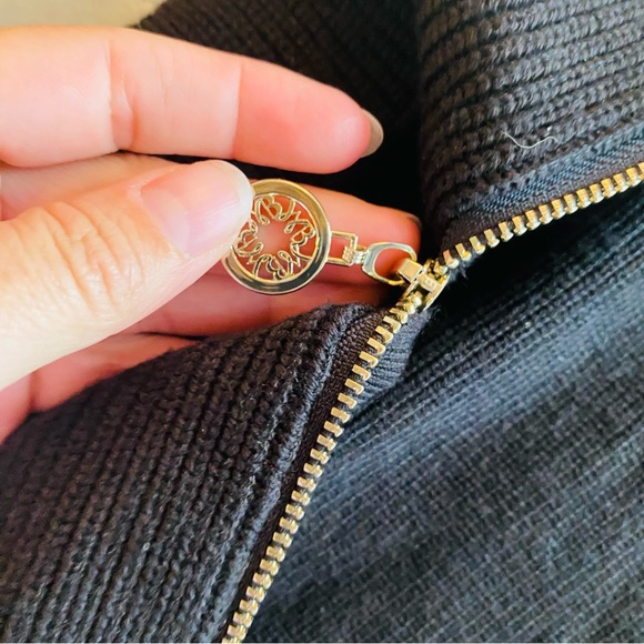 Long-Sleeve Zip-Neck Stripe Poncho | White House Black Market Size XXS - Picture 4 of 6